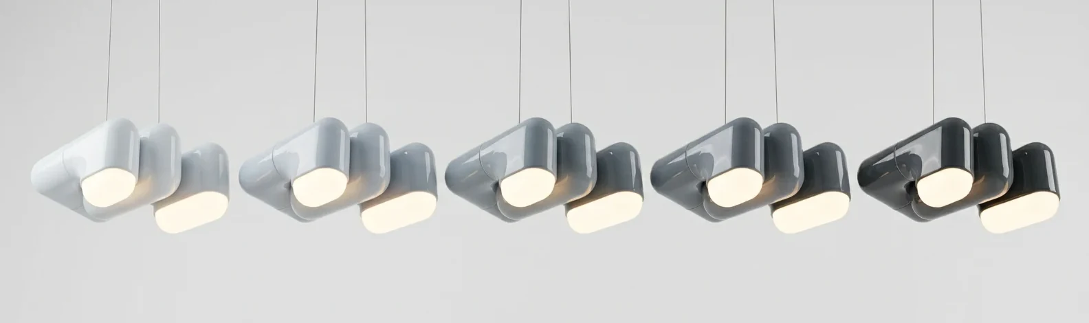 U·048 pendant in the five Mist colours
