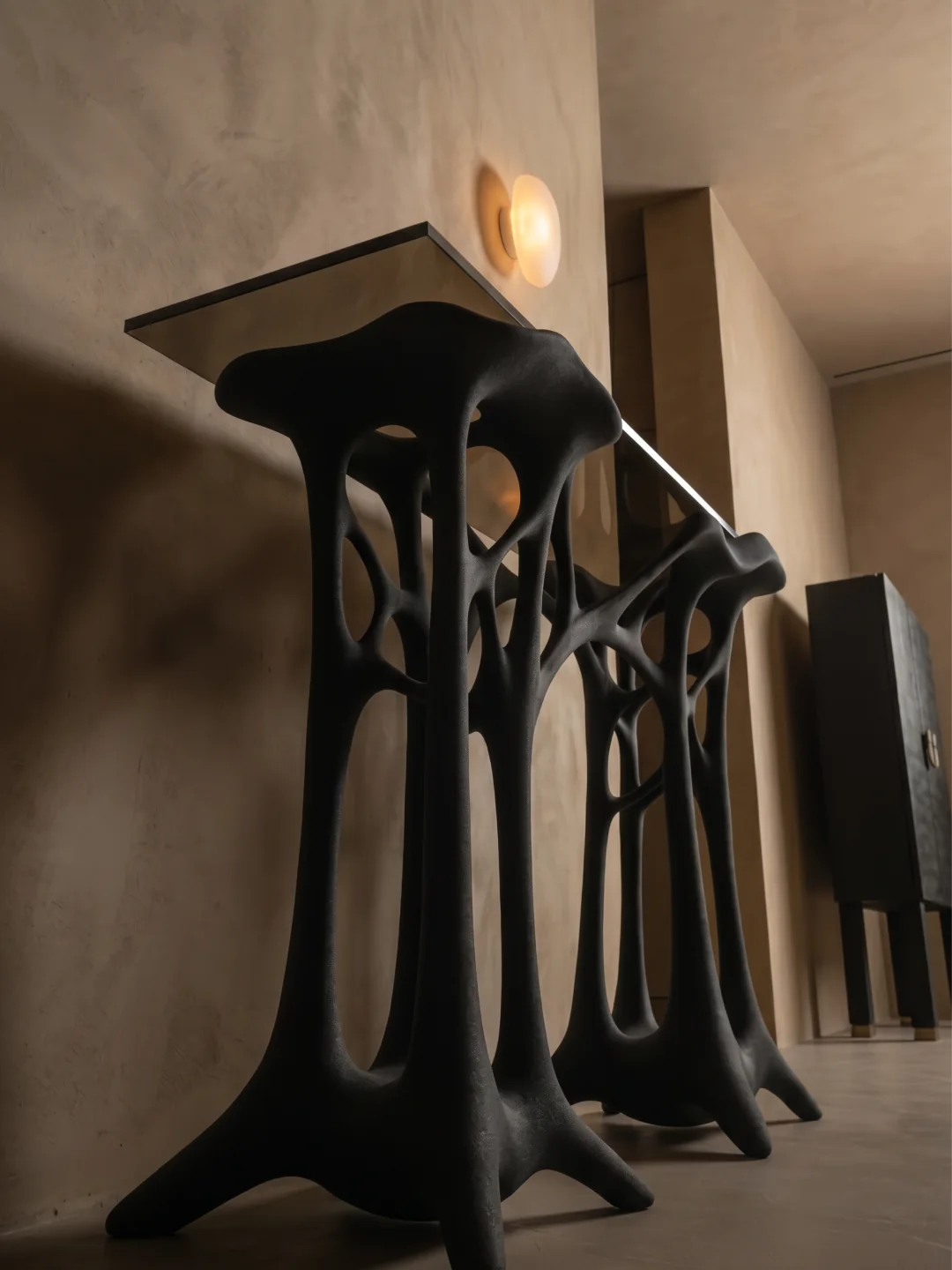 Arbor Console Table, quartz sand, by Rollo Studio, view 7