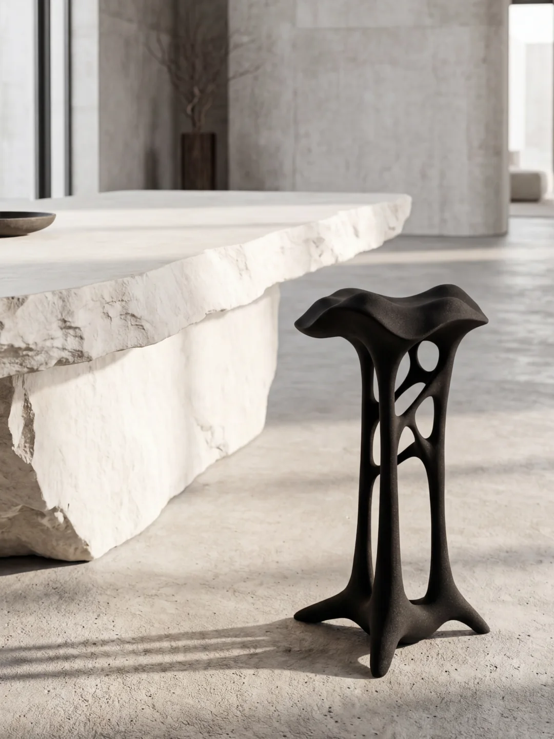 Canopy Pedestal, quartz sand, by Rollo Studio, view 7