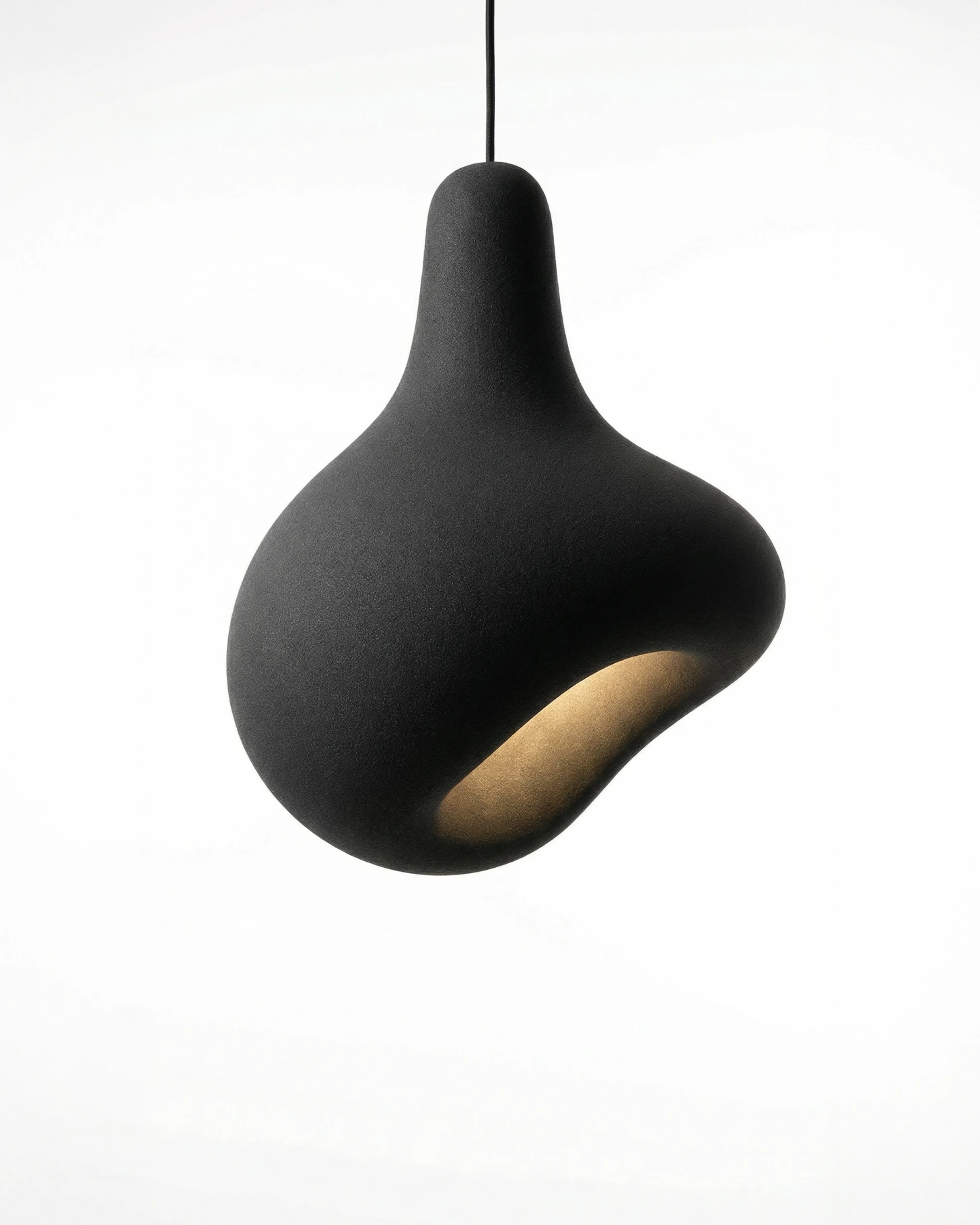 Eclipse Pendant, quartz sand, by Rollo Studio