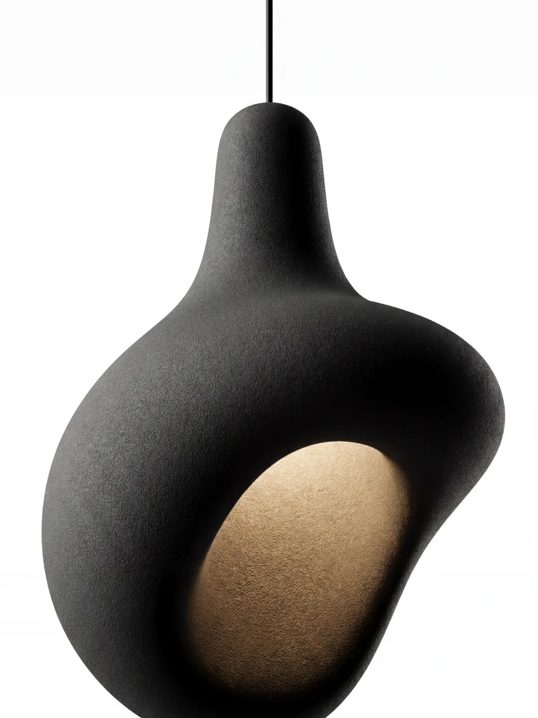 Eclipse Pendant, quartz sand, by Rollo Studio, view 3