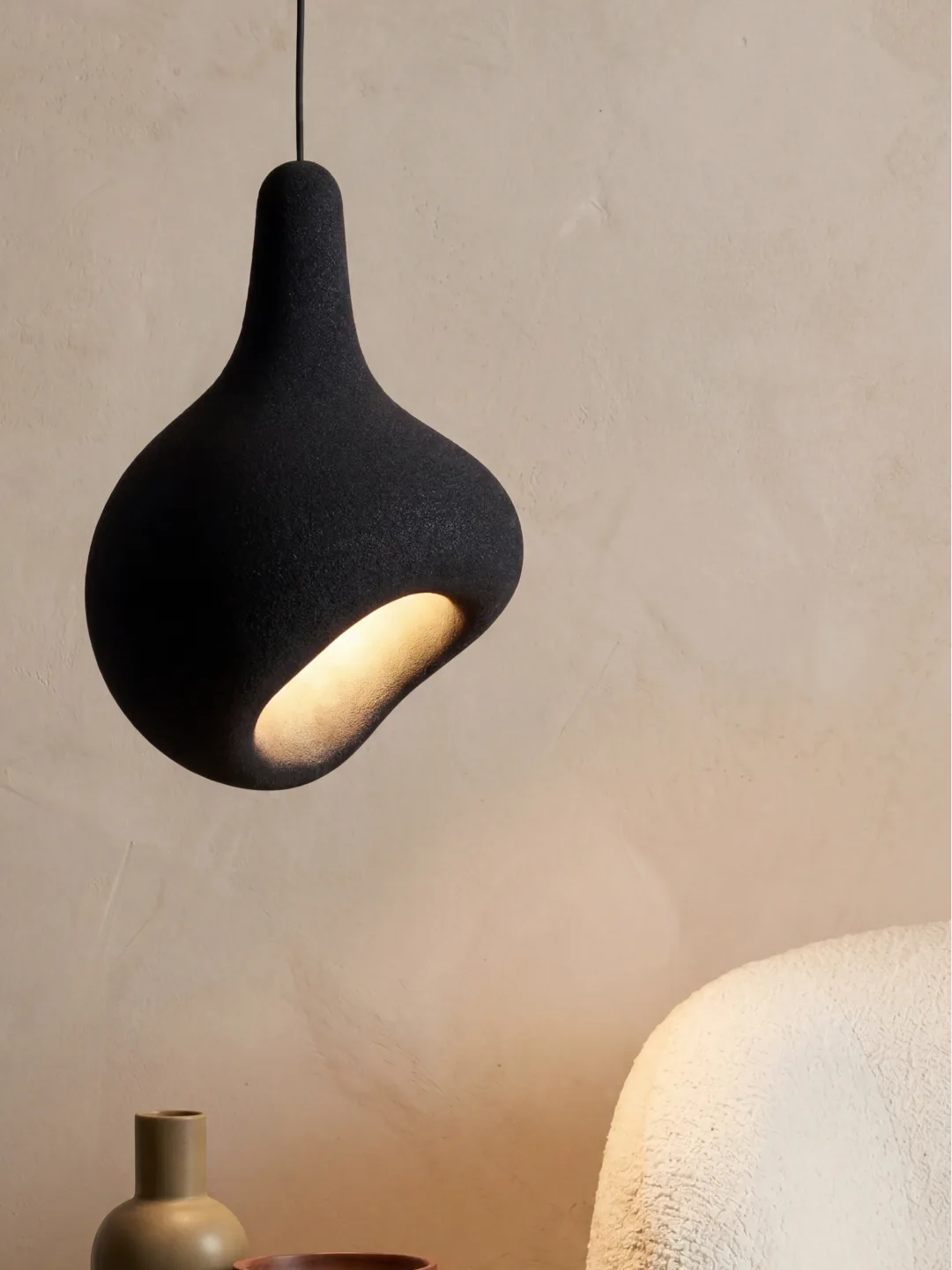 Eclipse Pendant, quartz sand, by Rollo Studio, view 6