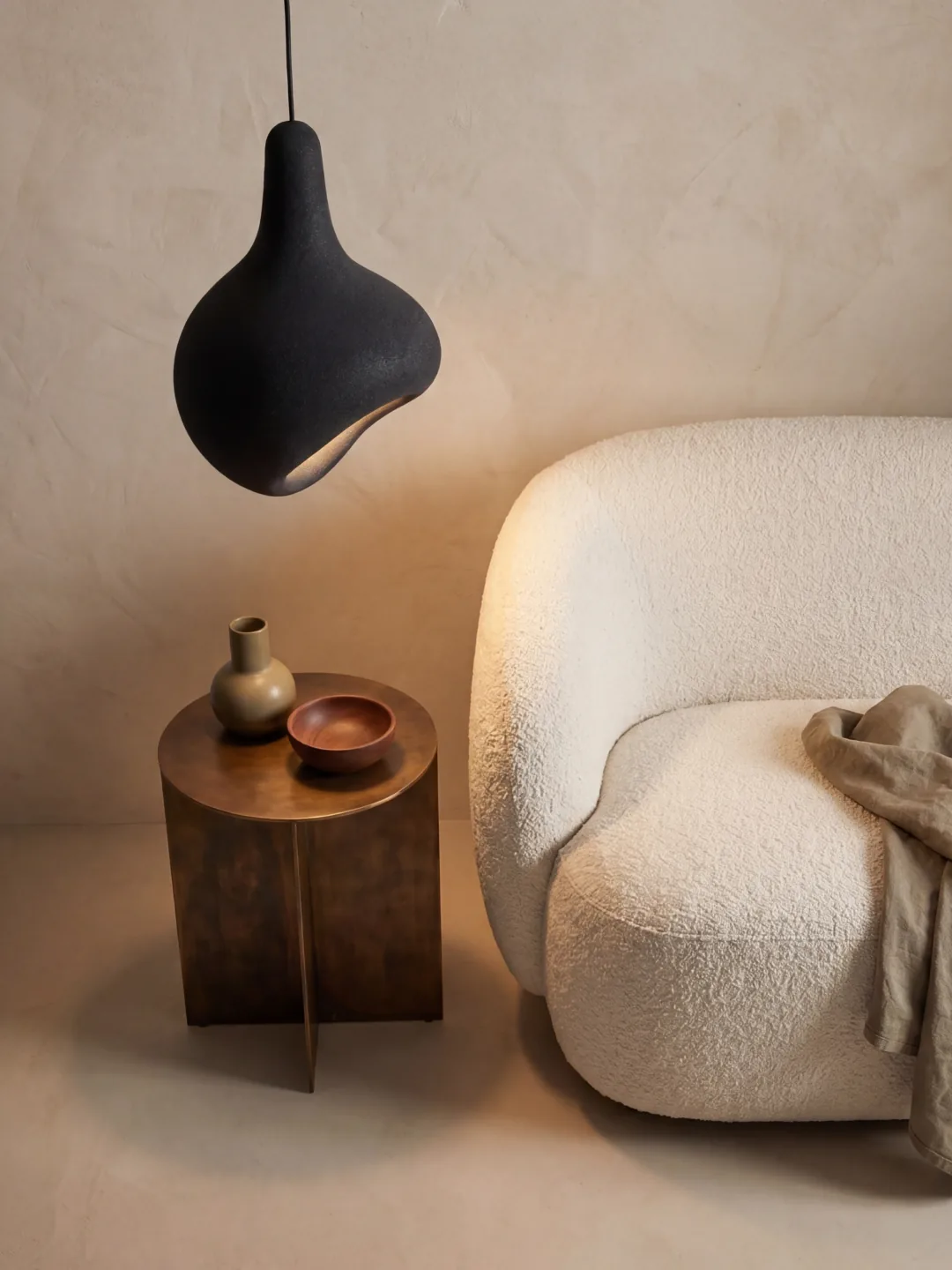 Eclipse Pendant, quartz sand, by Rollo Studio, view 7