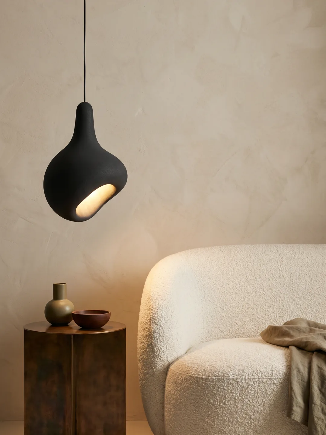 Eclipse Pendant, quartz sand, by Rollo Studio, view 9
