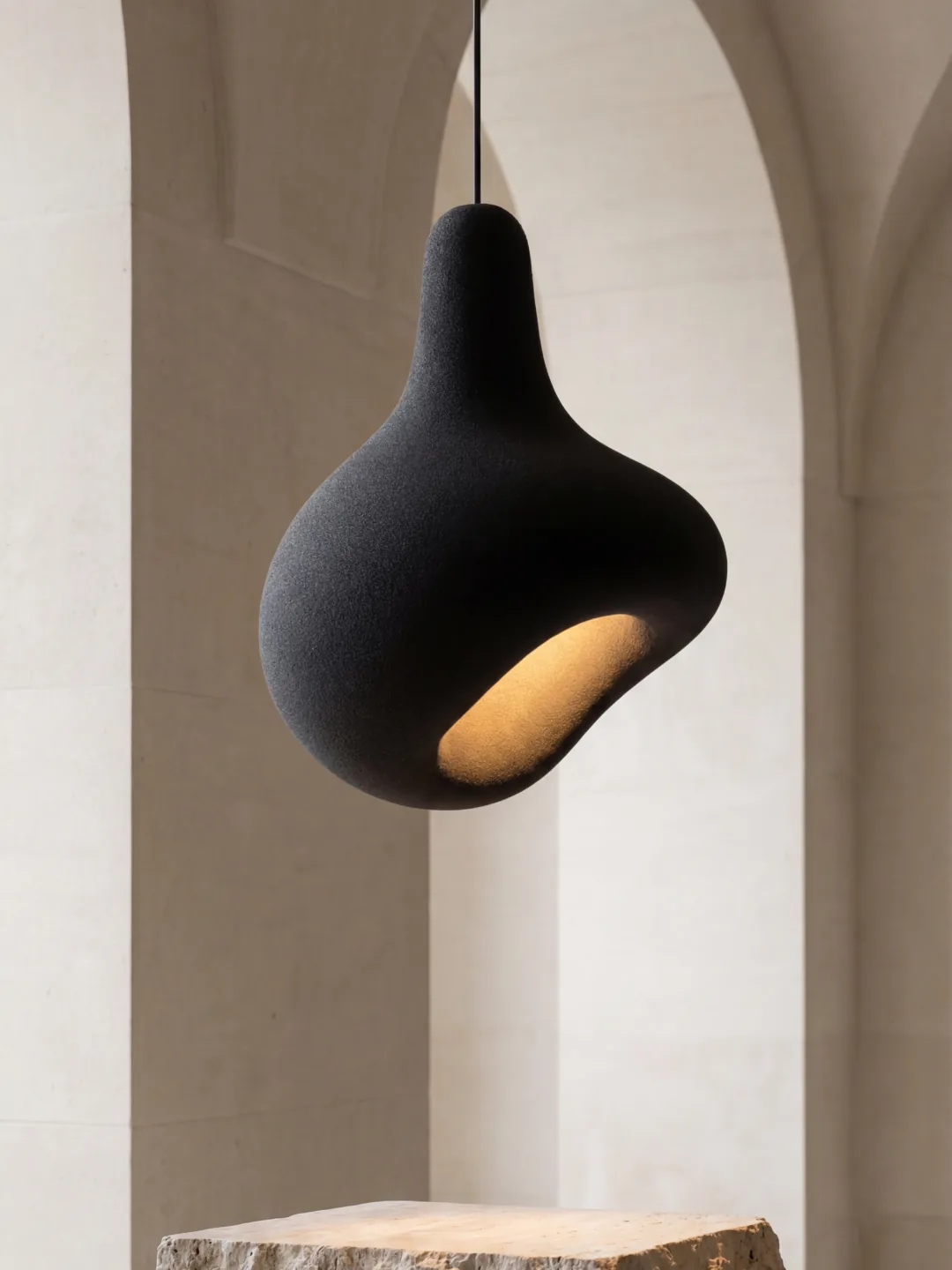 Eclipse Pendant, quartz sand, by Rollo Studio, view 10