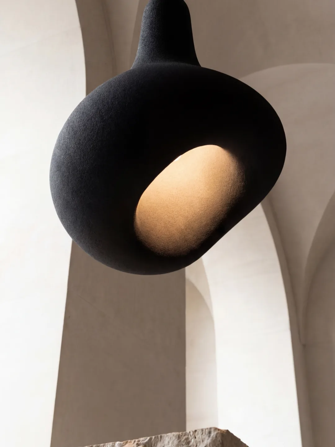 Eclipse Pendant, quartz sand, by Rollo Studio, view 11