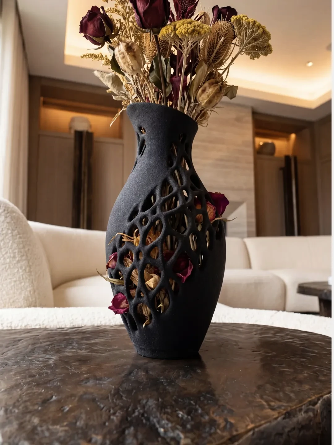 Erode Vessel V1 Vase, quartz sand, by Rollo Studio, view 8