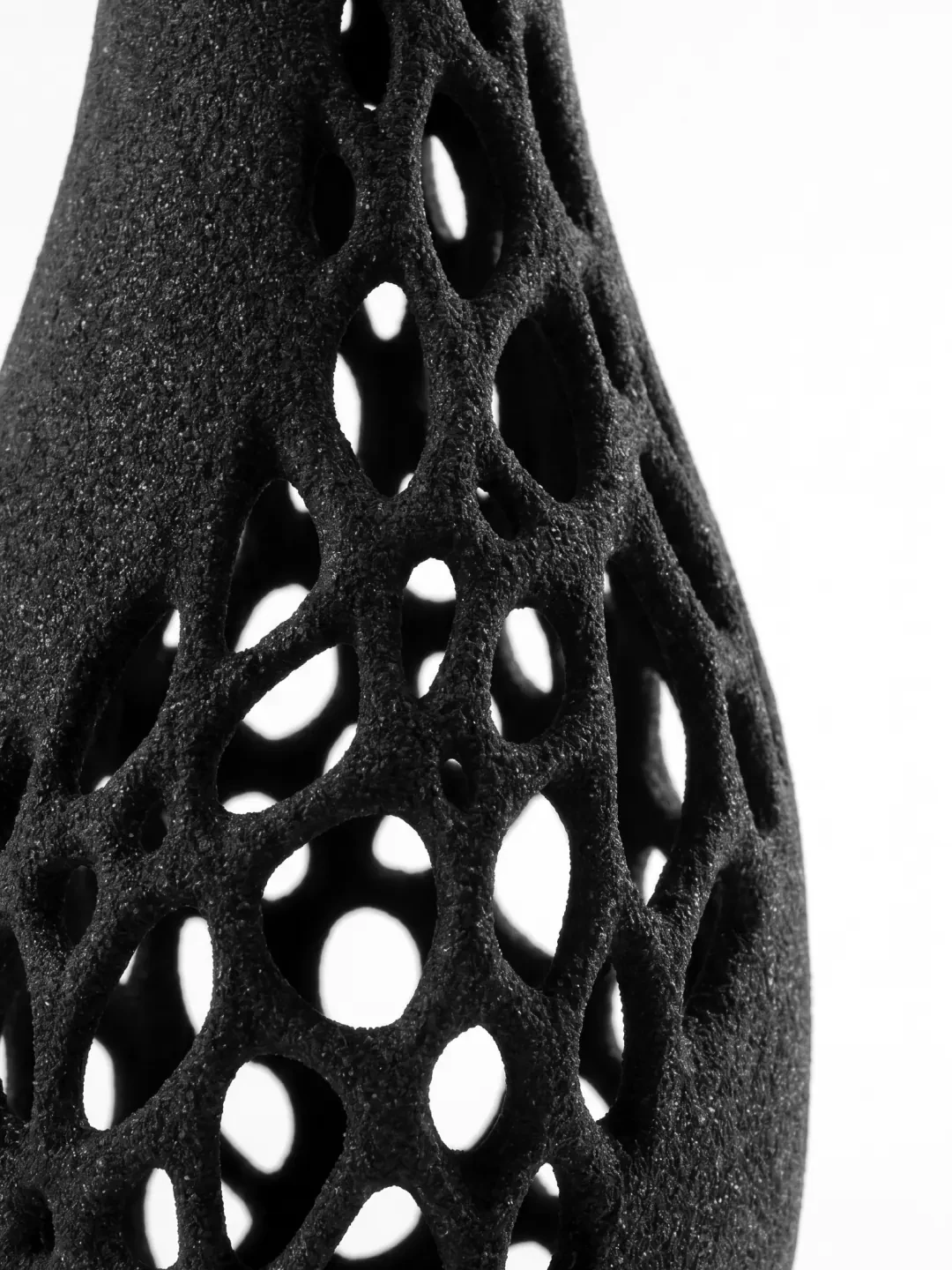 Erode Vessel V2 Vase, quartz sand, by Rollo Studio, view 4