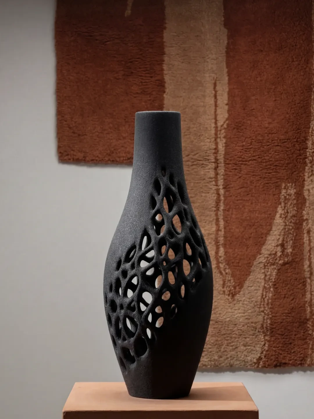 Erode Vessel V2 Vase, quartz sand, by Rollo Studio, view 8