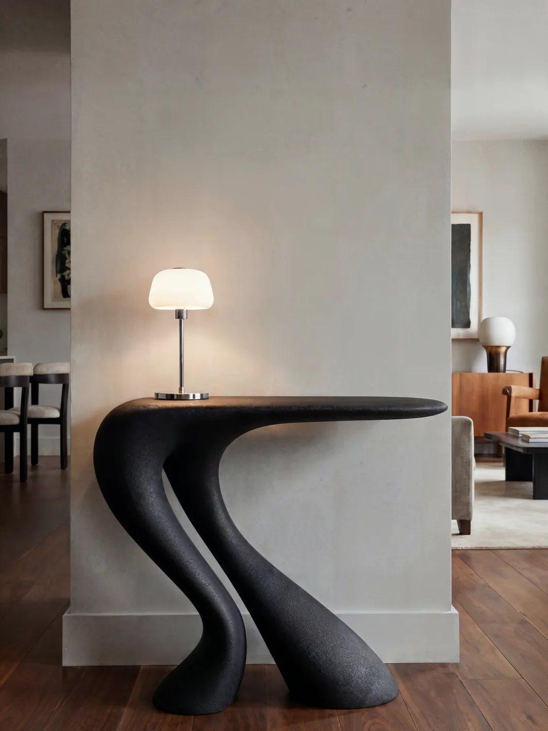 Stryde Console Table, quartz sand, by Rollo Studio, view 5