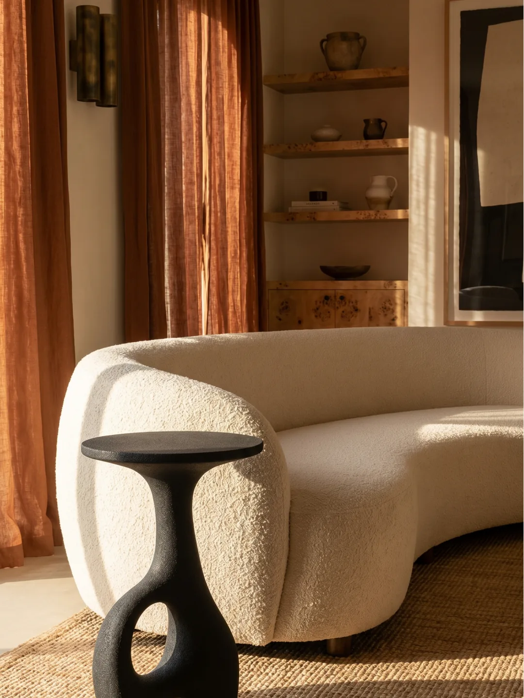Vendi Side Table, quartz sand, by Rollo Studio, view 6