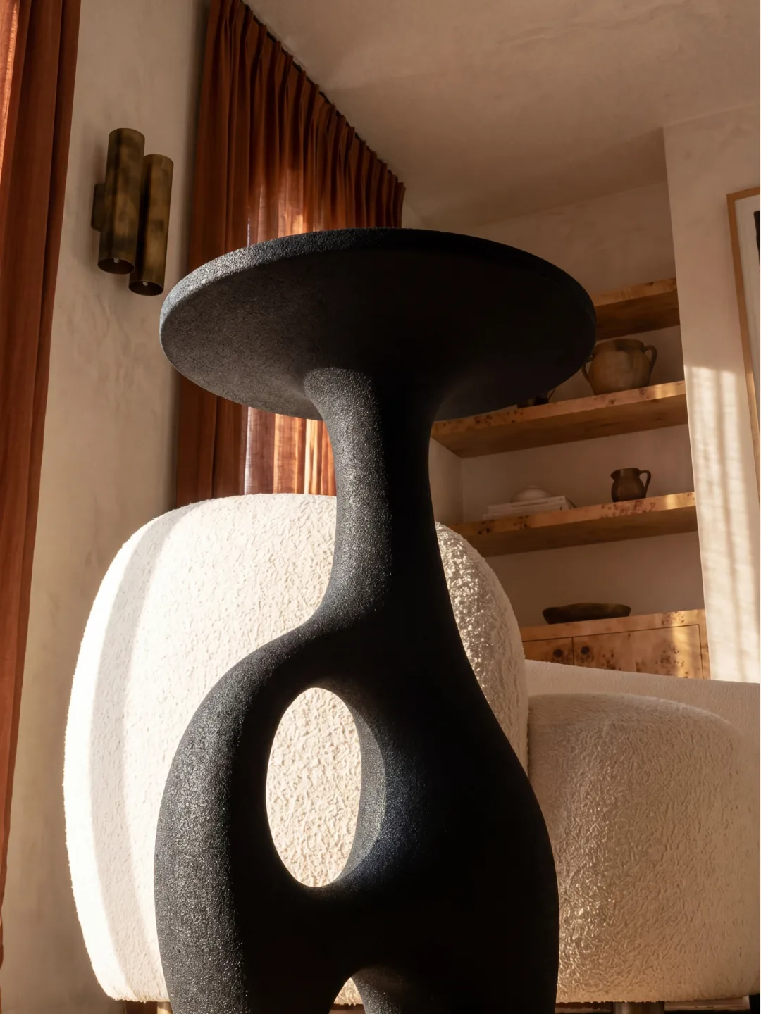 Vendi Side Table, quartz sand, by Rollo Studio, view 7