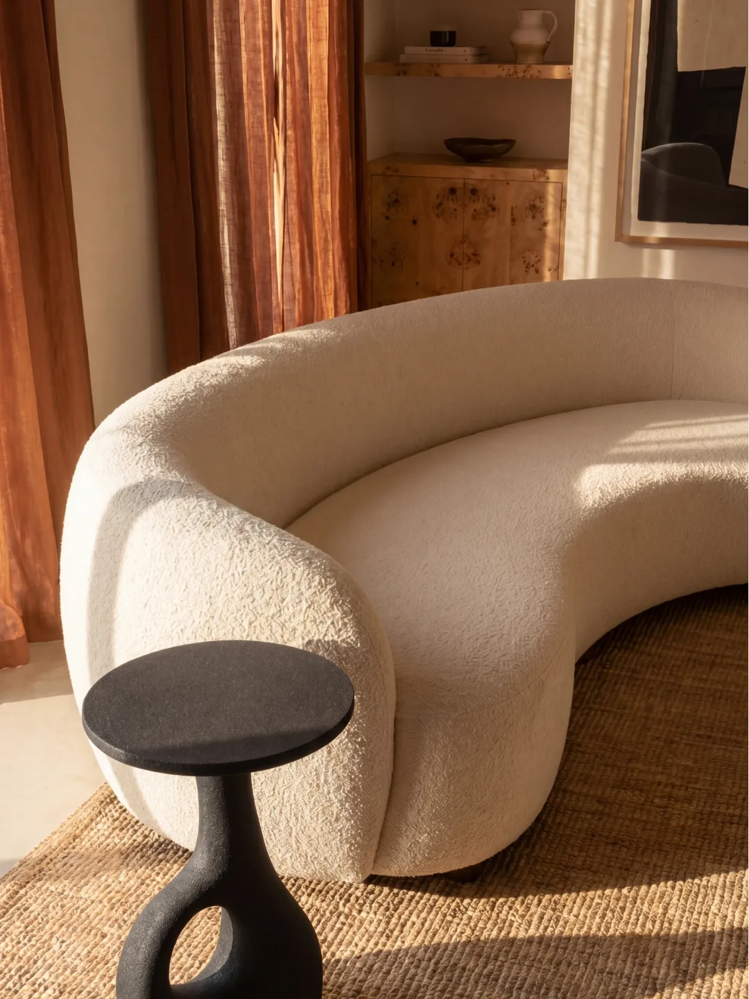 Vendi Side Table, quartz sand, by Rollo Studio, view 9