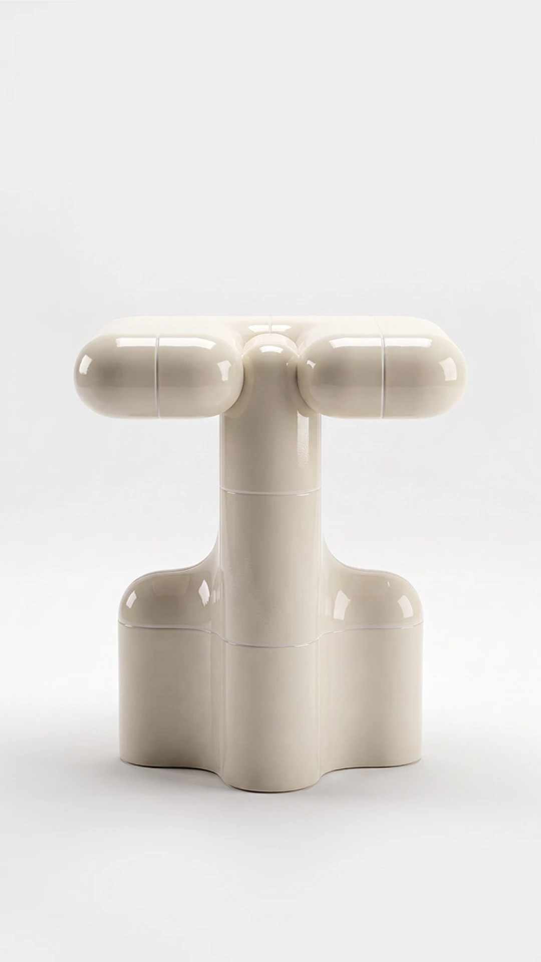 U·001 Side Table in Cream