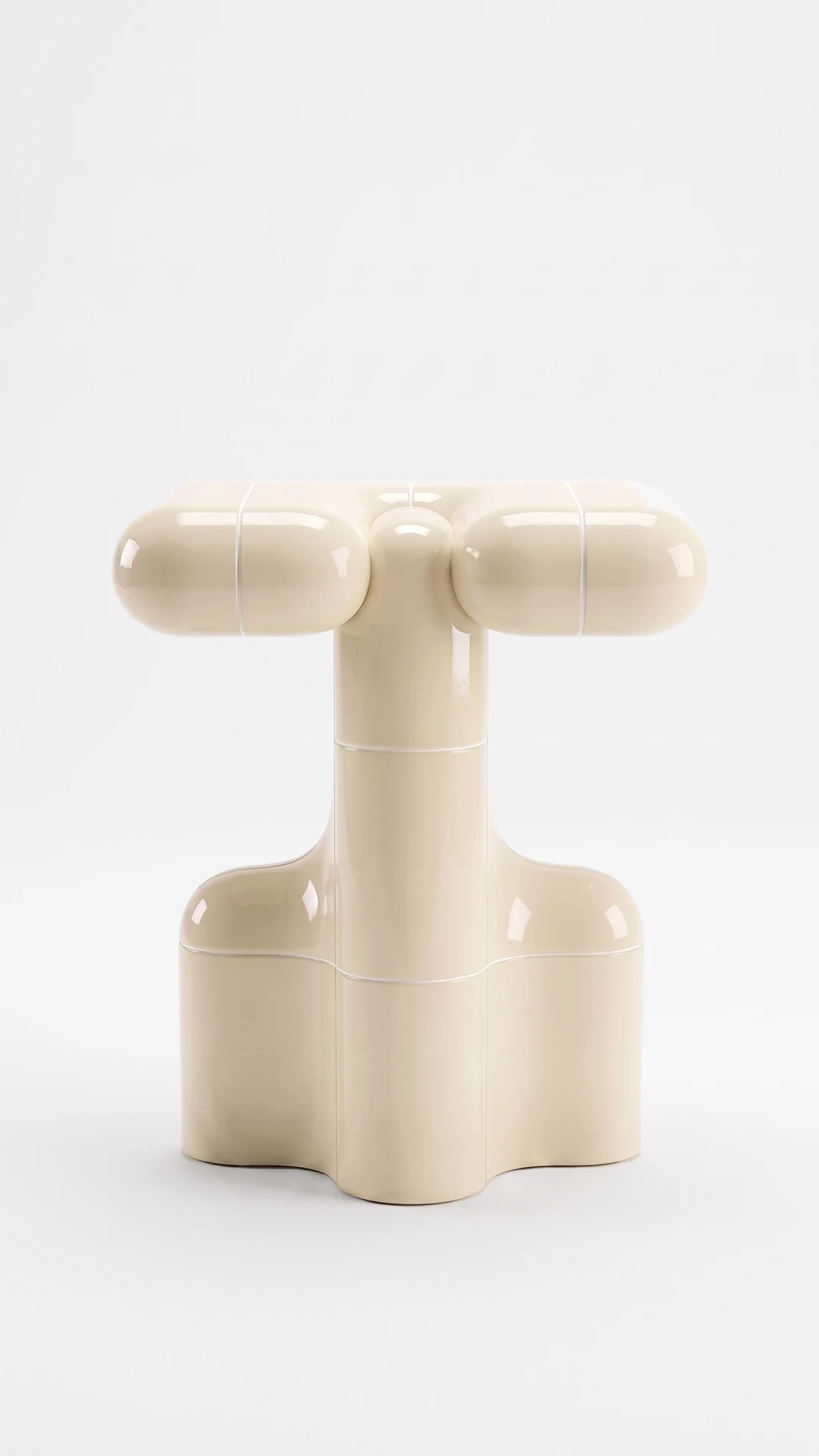 U·001 Side Table in Ivory