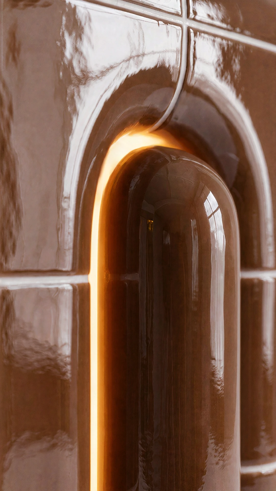 U·013 in Umber, gloss and grout up close