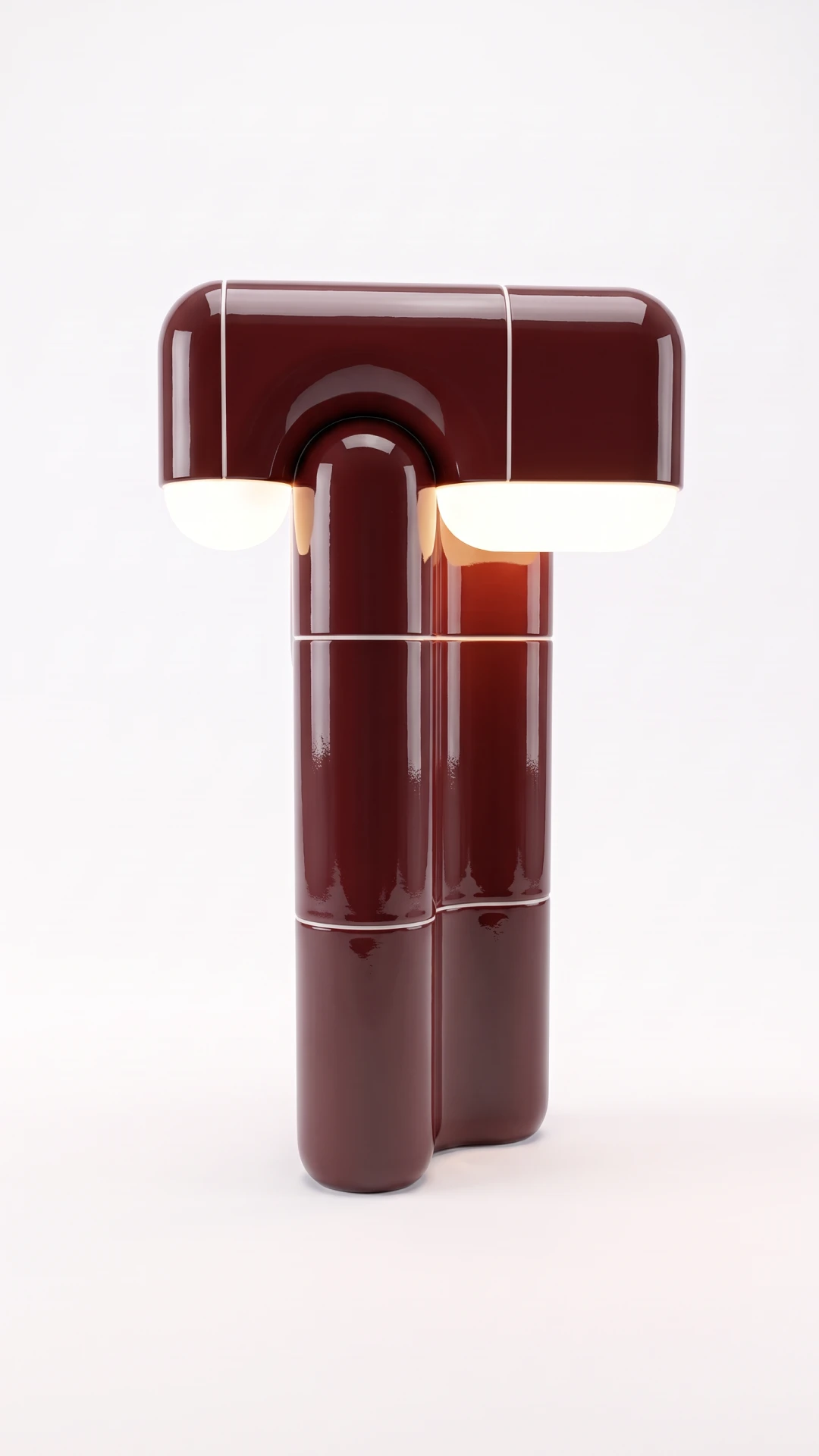 U·016 Table Lamp in Oxblood