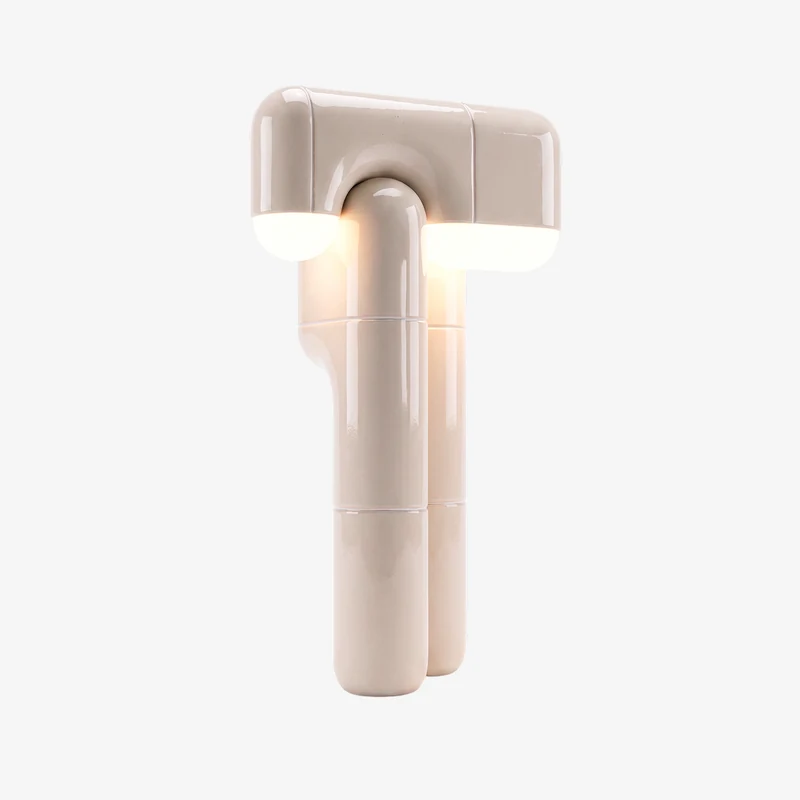 U·016 table lamp in Cream (RAL 9001), glossy hand-finished, Rollo Studio