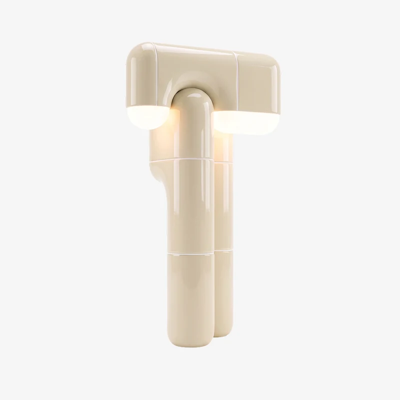 U·016 table lamp in Ivory (RAL 1015), glossy hand-finished, Rollo Studio