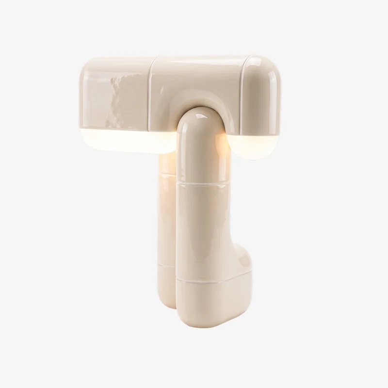 U·018 table lamp in Cream (RAL 9001), glossy hand-finished, Rollo Studio