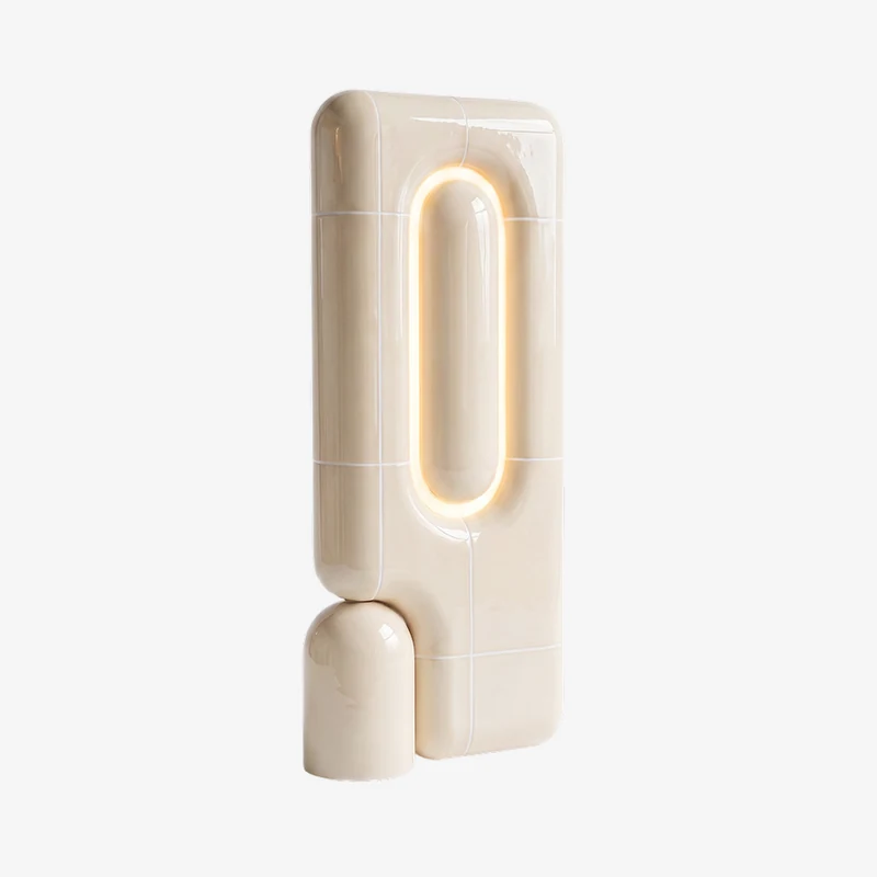 U·037 ambient lamp in Cream (RAL 9001), glossy hand-finished, Rollo Studio