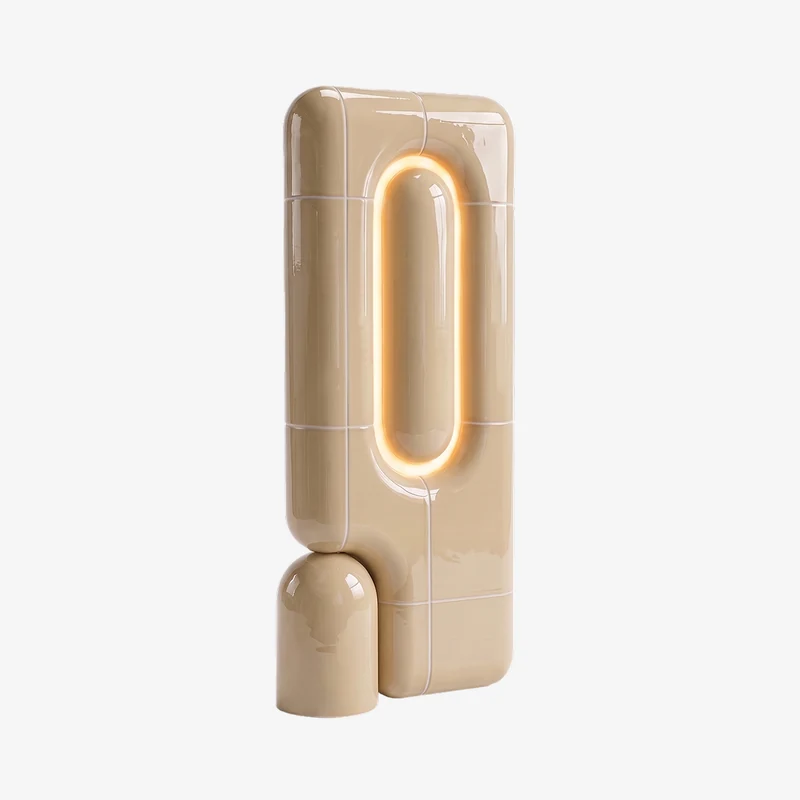 U·037 ambient lamp in Dune (RAL 1001), glossy hand-finished, Rollo Studio
