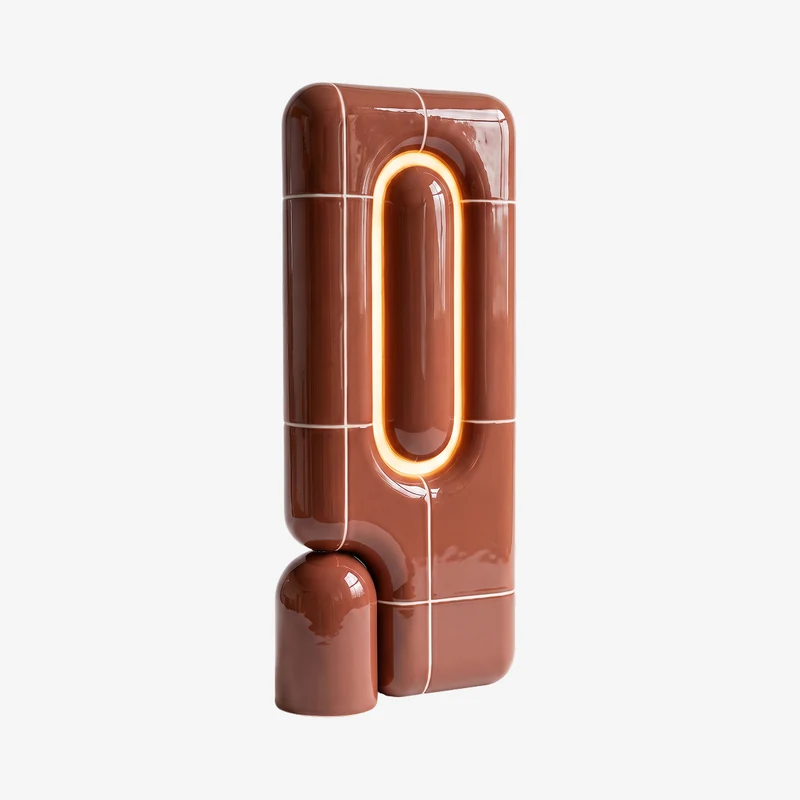 U·037 ambient lamp in Oxide (RAL 030 50 40), glossy hand-finished, Rollo Studio