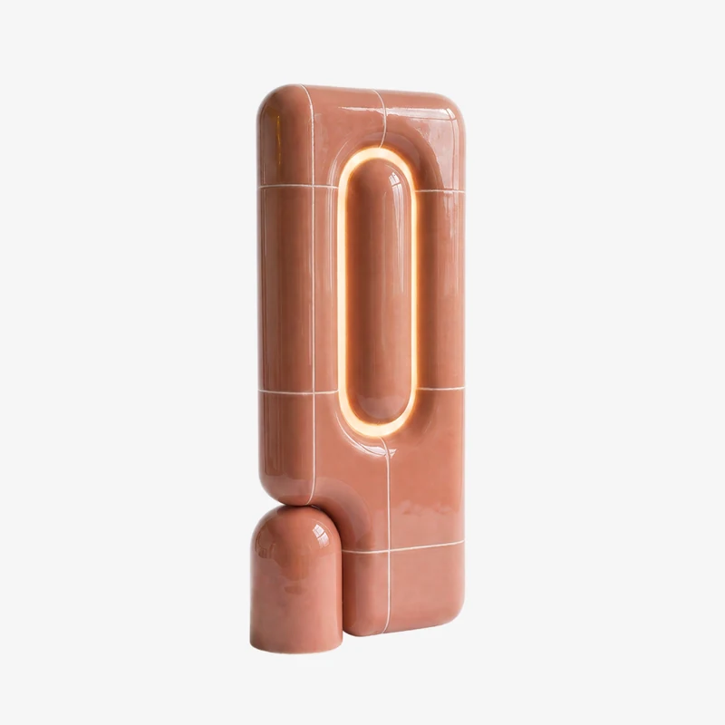 U·037 ambient lamp in Rust (RAL 030 60 40), glossy hand-finished, Rollo Studio