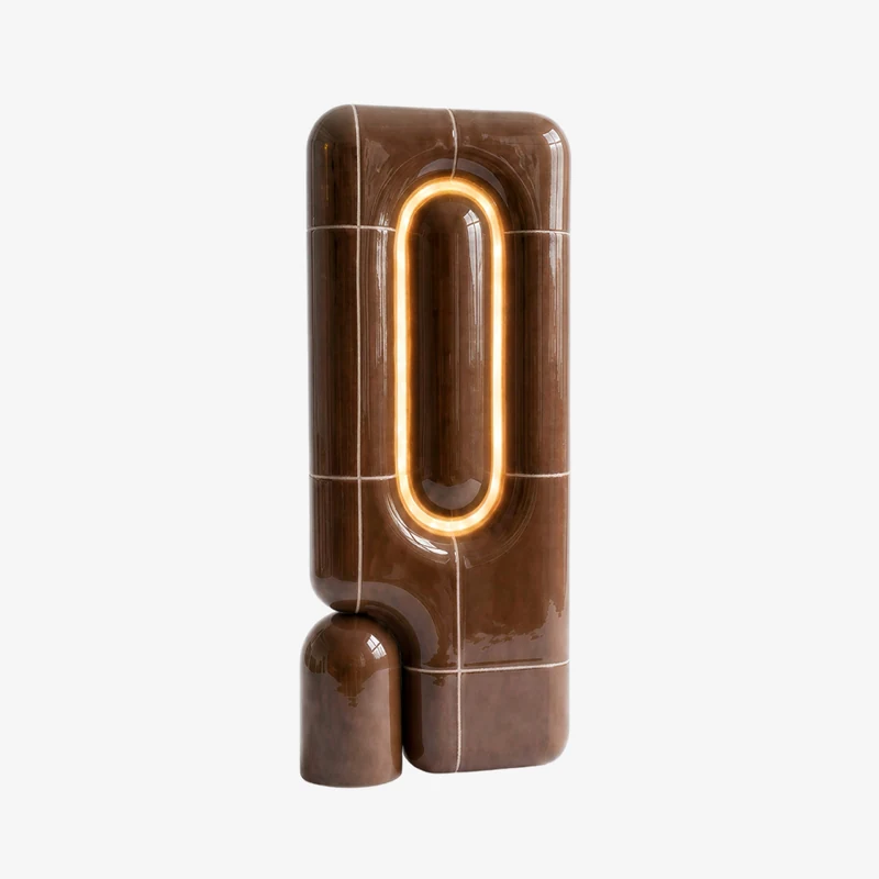 U·037 ambient lamp in Umber (RAL 050 40 30), glossy hand-finished, Rollo Studio