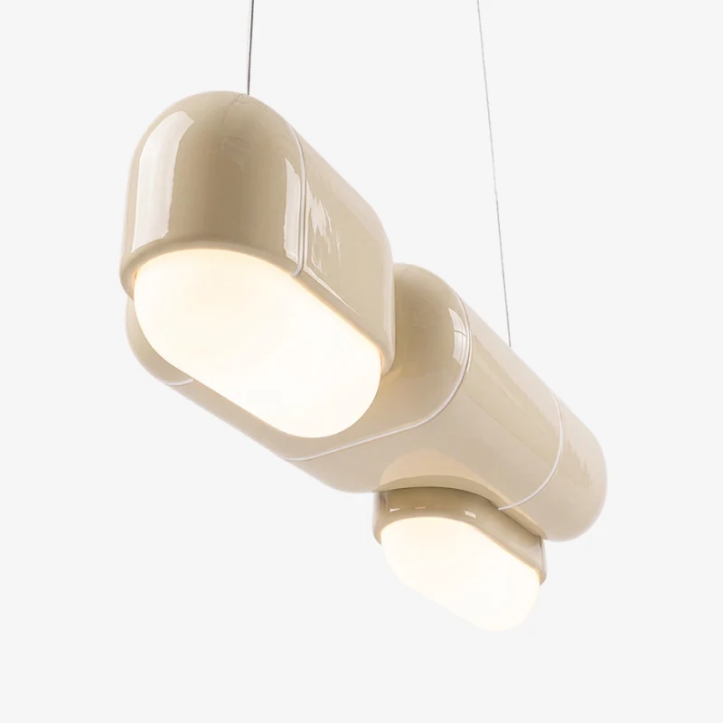 U·039 pendant in Ivory (RAL 1015), glossy hand-finished, Rollo Studio