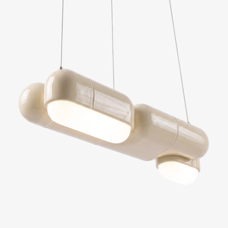 U·044 pendant in Cream (RAL 9001), glossy hand-finished, Rollo Studio