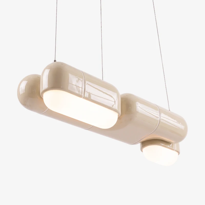 U·044 pendant in Ivory (RAL 1015), glossy hand-finished, Rollo Studio