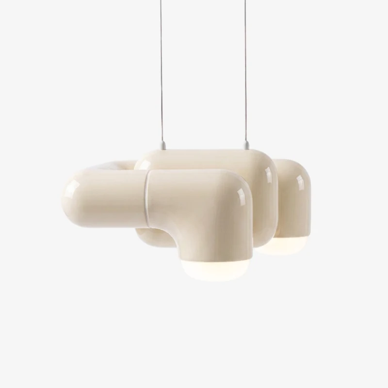 U·048 pendant in Cream (RAL 9001), glossy hand-finished, Rollo Studio
