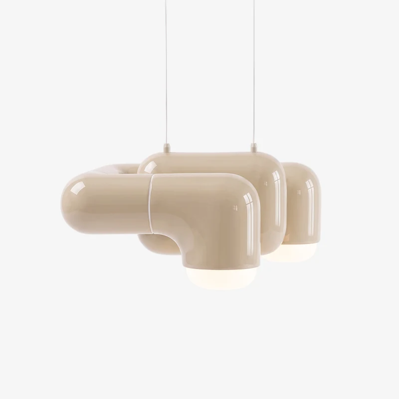 U·048 pendant in Ivory (RAL 1015), glossy hand-finished, Rollo Studio